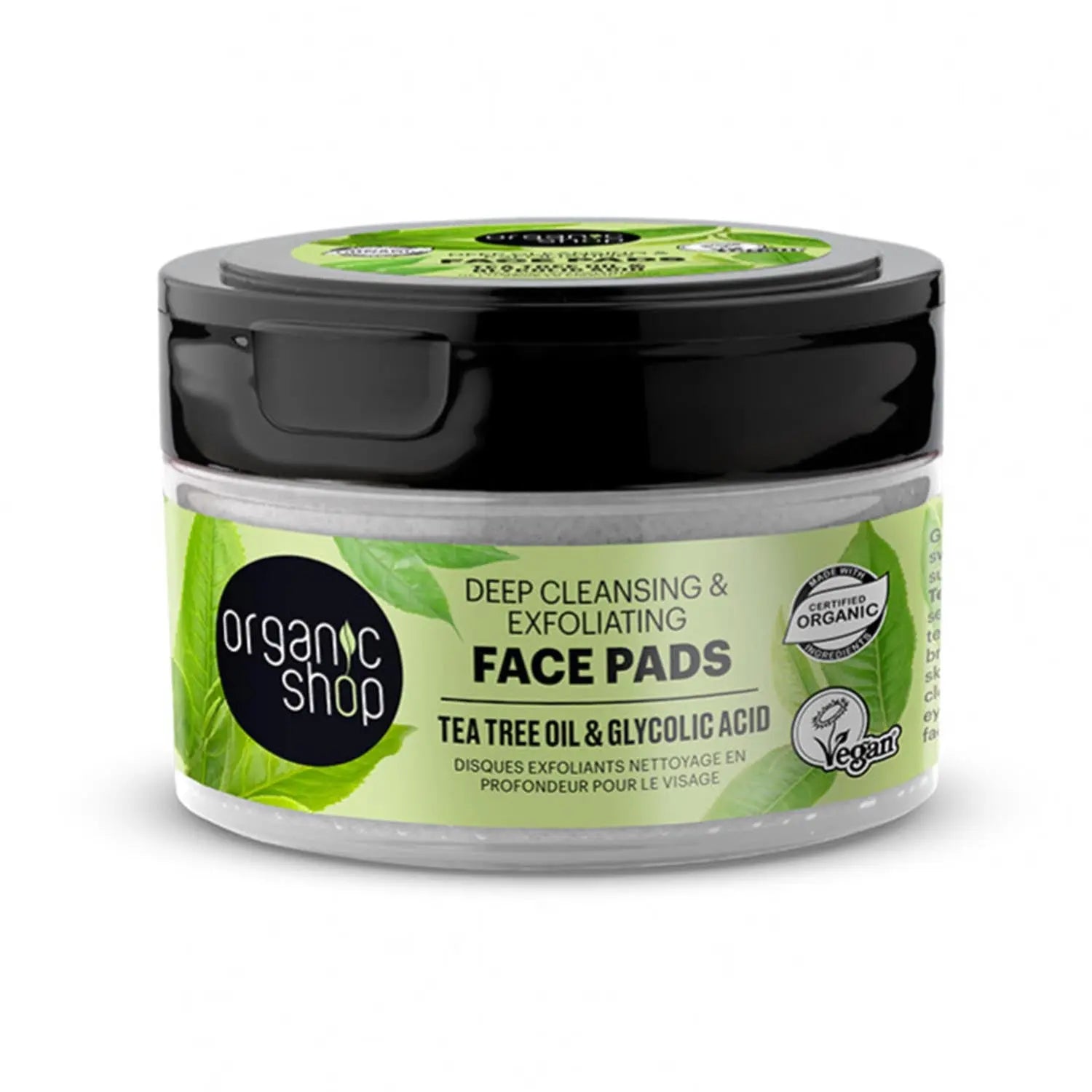 Organic Shop Tea Tree Discos Faciales Exfoliantes Oil Deep Cleansing 20un Jag Couture London - New York