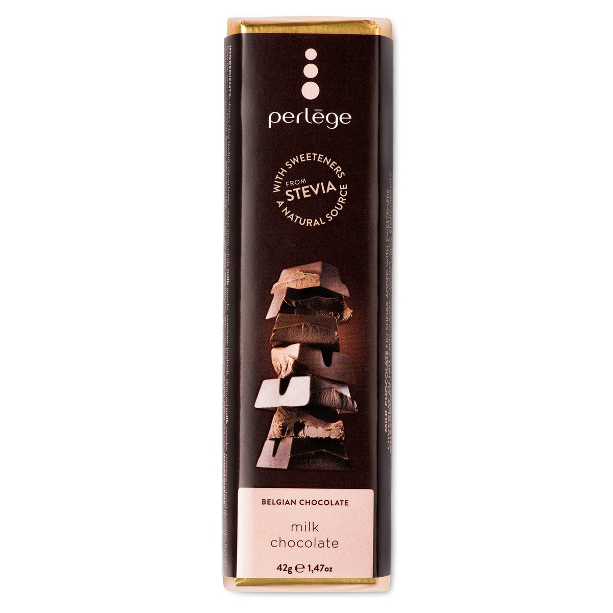 Solid milk chocolate bar