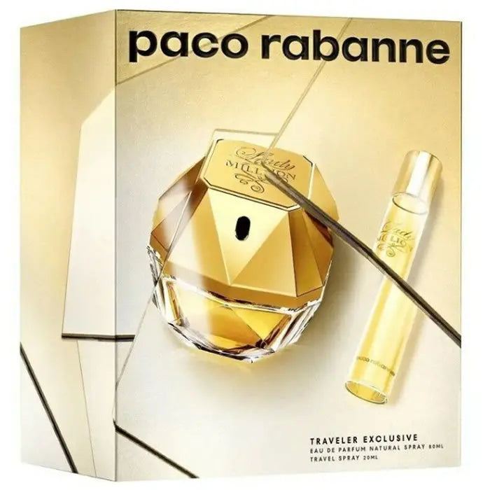 Paco Rabanne Lady Million Eau De Perfume Spray 80ml Set 2 Pieces Jag Couture London - New York