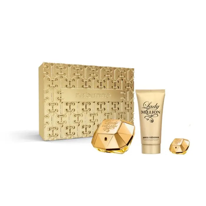 Jag Couture London - New York Paco Rabanne Lady Million Eau De Perfume Spray 80ml Set 3 Pieces
