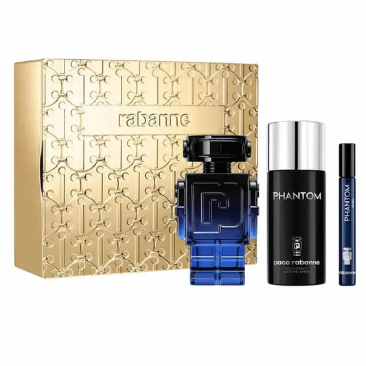 Paco Rabanne Phantom Intense Eau De Perfume Spray 100ml Set 3 Pieces Jag Couture London - New York