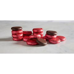 Raspberry crème - dark chocolate covered fondant in magenta coloured foil 120pcs Jag Couture London - New York