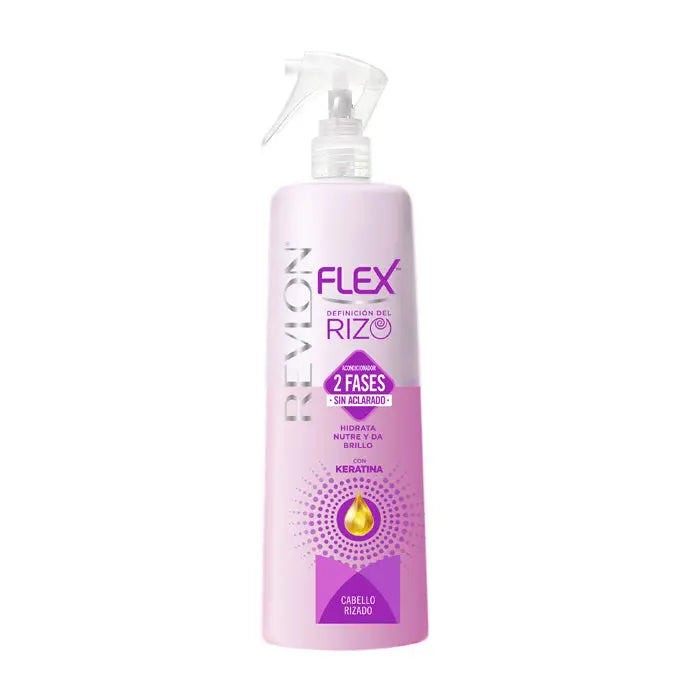 Revlon Flex 2 Stage No Rinse Conditioner With Keratin For Curly Hair Spray 400ml Jag Couture London - New York