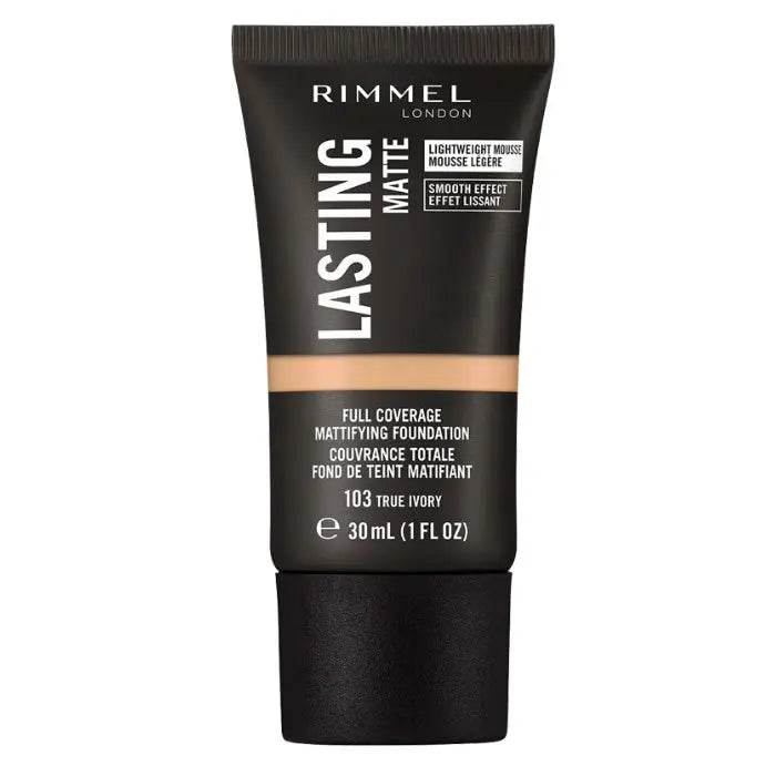 Rimmel London Lasting Matte Foundation 103 True Ivory 30ml Jag Couture London - New York