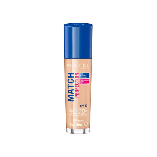 Rimmel London Match Perfection Foundation Spf20 100 Ivory 30ml Jag Couture London - New York