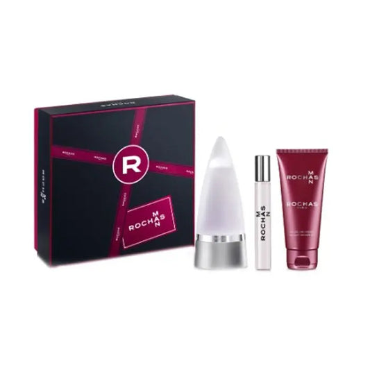 Rochas Man Eau De Toilette Spray 100ml Set 3 Pieces Jag Couture London - New York