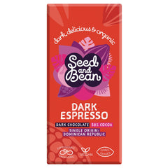 Organic & Fair Trade 58% dark chocolate bar with espresso coffee