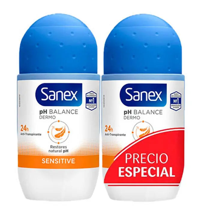 Sanex Ph Balance Dermo Sensitive Deodorant Roll On Duplo 2x50ml Jag Couture London - New York