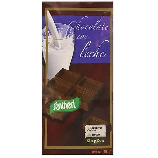 Santiveri Milk Chocolate + Maltitol 80g Jag Couture London - New York
