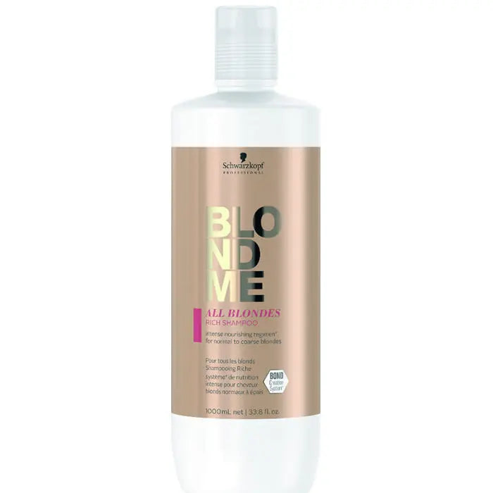 Schwarzkopf Blondme All Blondes Rich Shampoo 1000ml Jag Couture London - New York