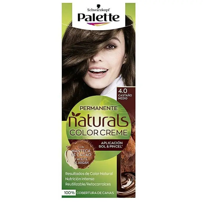 Jag Couture London - New York Schwarzkopf Palette Naturals Color Creme 4.0 Medium Chestnut