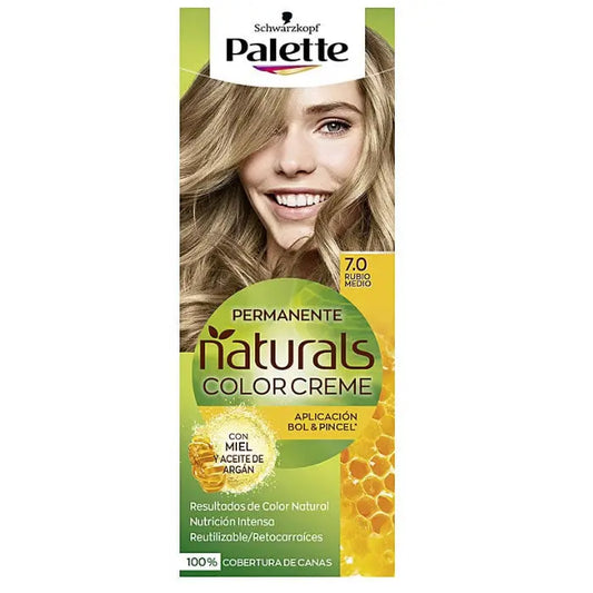 Schwarzkopf Palette Naturals Color Creme 7.0 Medium Blonde Jag Couture London - New York