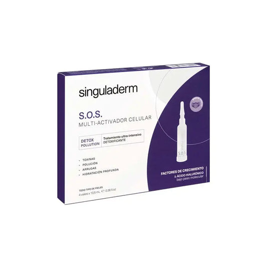 Singuladerm S.O.S. Multi-Cellular Activator Detoxifying Treatment 4x10,5ml Jag Couture London - New York