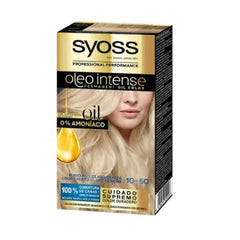 Syoss Oleo Intense Permanent Hair Color 10-50 Light Ash Blonde Jag Couture London - New York