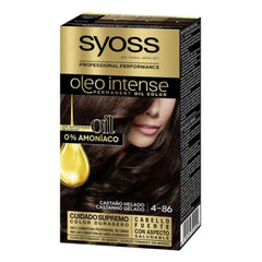 Syoss Oleo Intense Permanent Hair Color 4-86 Ice Brown Jag Couture London - New York