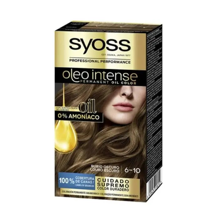 Syoss Oleo Intense Permanent Hair Color 6-10 Dark Blonde Jag Couture London - New York