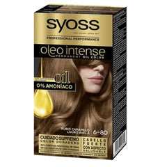 Syoss Oleo Intense Permanent Hair Color 6-80 Caramel Blonde Jag Couture London - New York