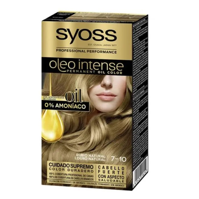 Syoss Oleo Intense Permanent Hair Color 7-10 Natural Blonde Jag Couture London - New York