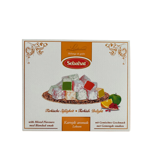 Assorted flavoured Turkish delight in gift box