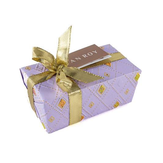 Assorted NON ALCOHOLIC Belgian chocolates in gift wrapped ballotins with menu tag - 2 designs