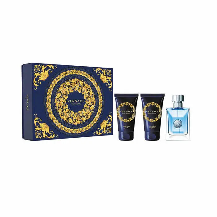 Versace Pour Homme Eau De Toilette Spray 50ml Set 3 Pieces Jag Couture London - New York