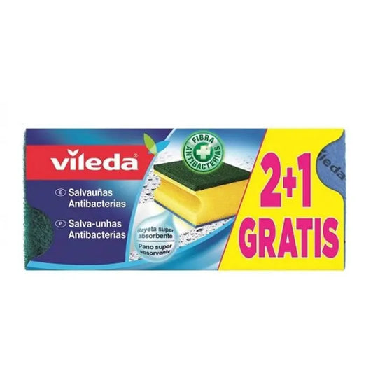 Vileda Antibacterial Scourer 3 Units Jag Couture London - New York