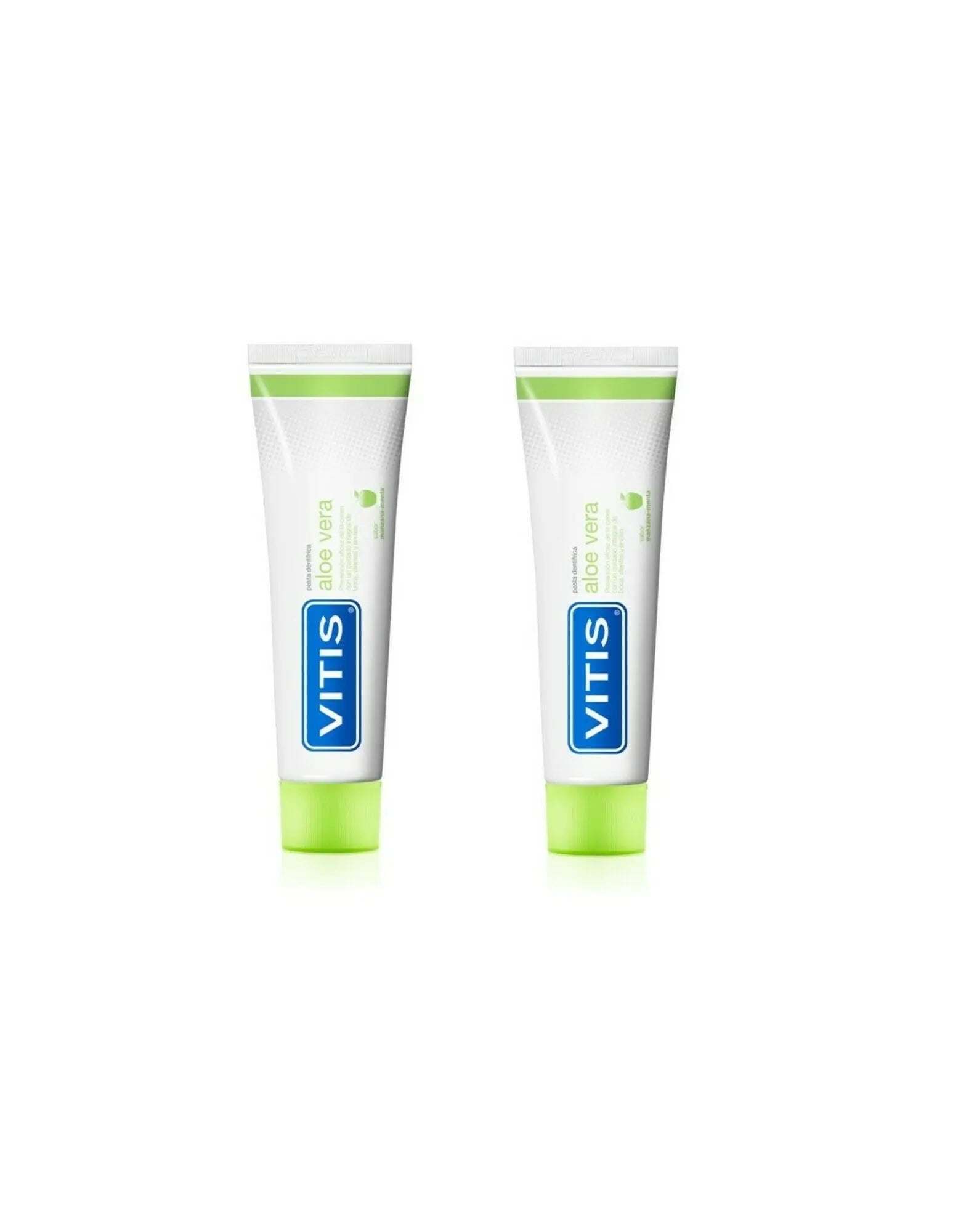 Vitis Duplo Aloe Vera Toothpaste Apple Flavor  2X150ml +75ml Free Jag Couture London - New York