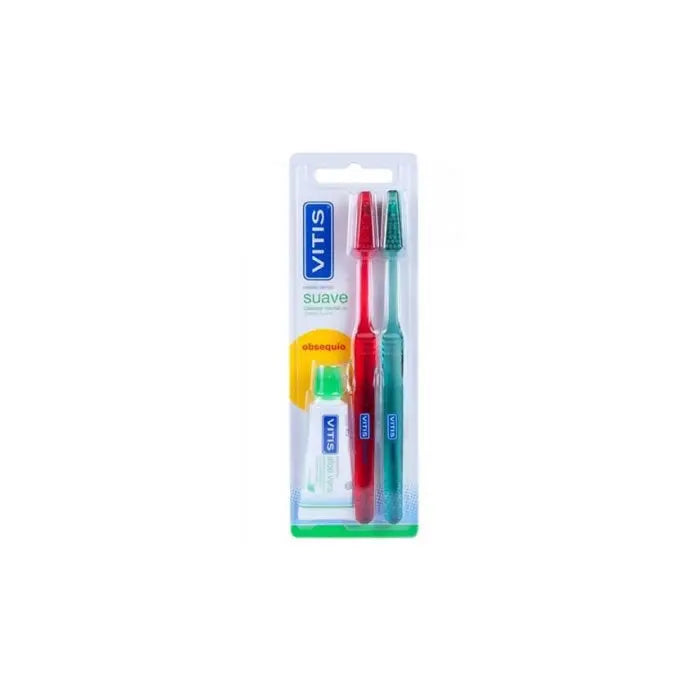 Vitis Duplo Soft Toothbrush + Paste 15ml Jag Couture London - New York
