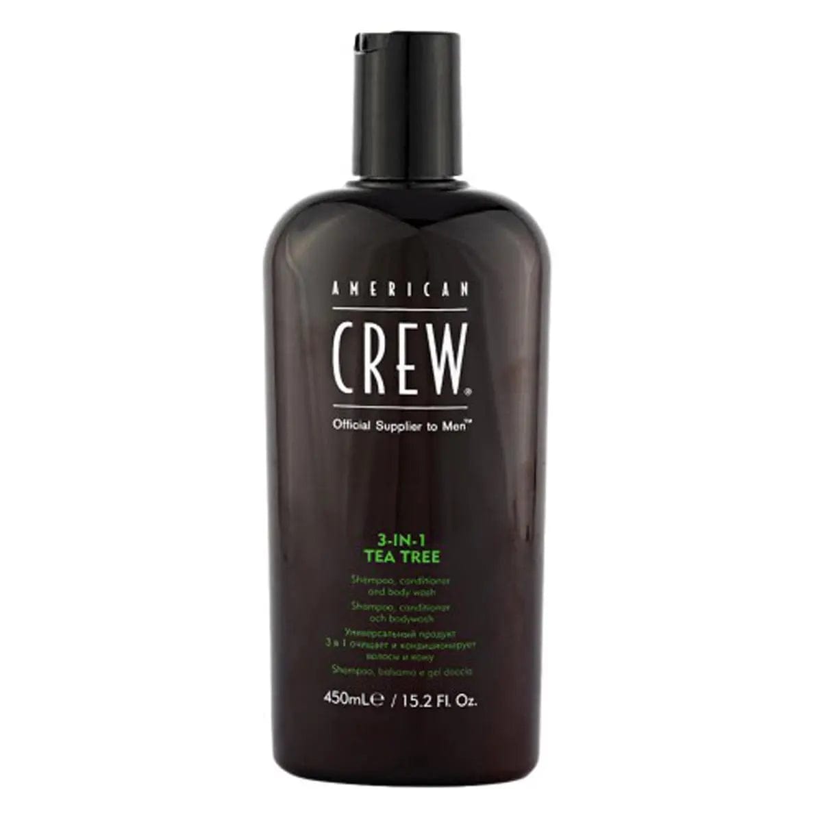 Jag Couture London - New York American Crew 3In1 Tea Tree Shampoo Conditioner And Body Wash 450ml