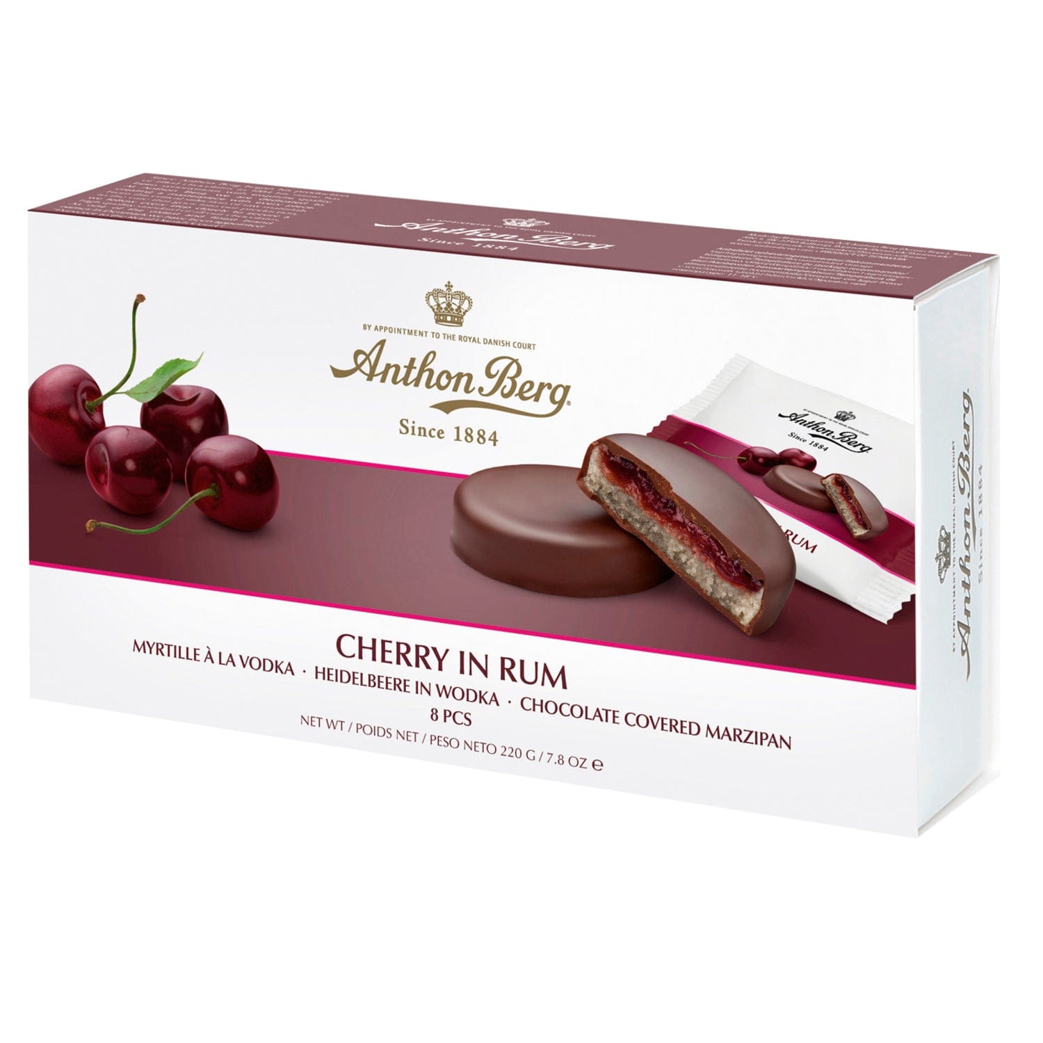 Jag Couture London - New York Anthon Berg cherry in rum marzipan in dark chocolate