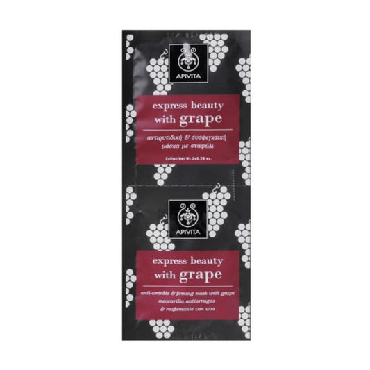 Jag Couture London - New York Apivita Anti-Wrinkle And Firming Mask With Grape 2x8ml