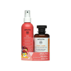 Jag Couture London - New York Apivita Bee Sun Safe Children's Spray Lotion Spf50 200ml + Apivita Kids Hair &amp; Body Hair &amp; Mandarin Honey  200ml