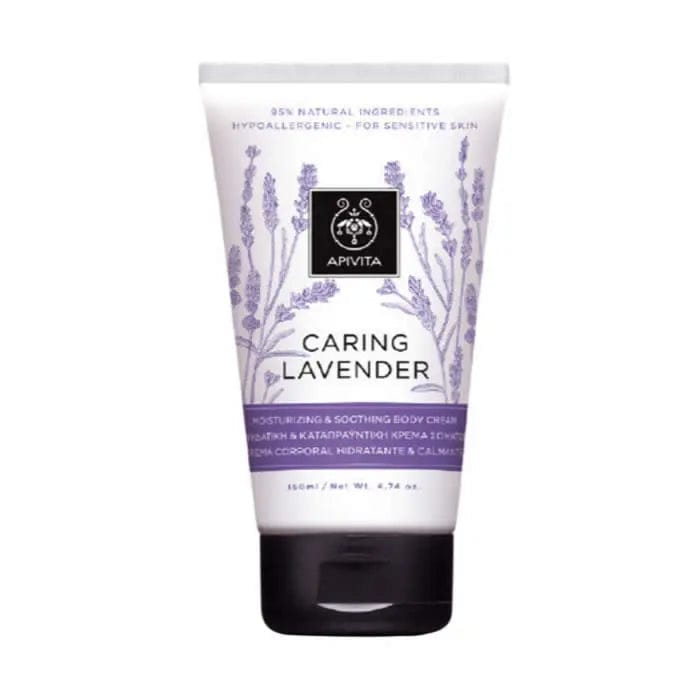 Jag Couture London - New York Apivita Caring Lavender Moisturizing &amp; Soothing Body Cream Hypoallergenic 150ml