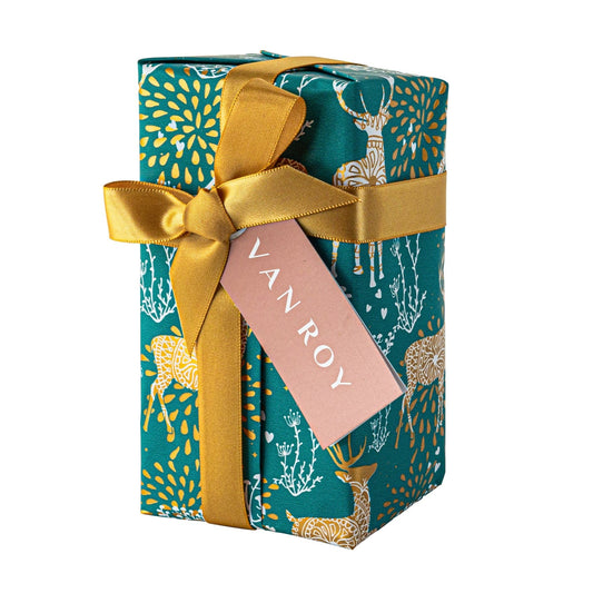 Jag Couture London - New York Assorted Belgian chocolates in stags and stars gift wrapped ballotins with menu tag - 2 designs