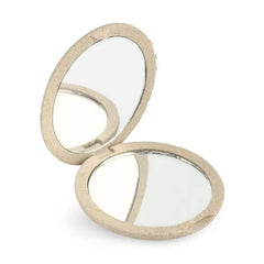 Jag Couture London - New York Beter Natural Fiber Double Mirror x4 Magnification Beige