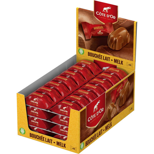 Jag Couture London - New York Cote d'Or milk chocolate bouchee filled with praline in counter display