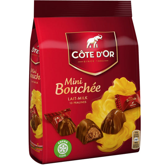 Jag Couture London - New York Cote d'Or milk chocolate mini bouchees in pouch