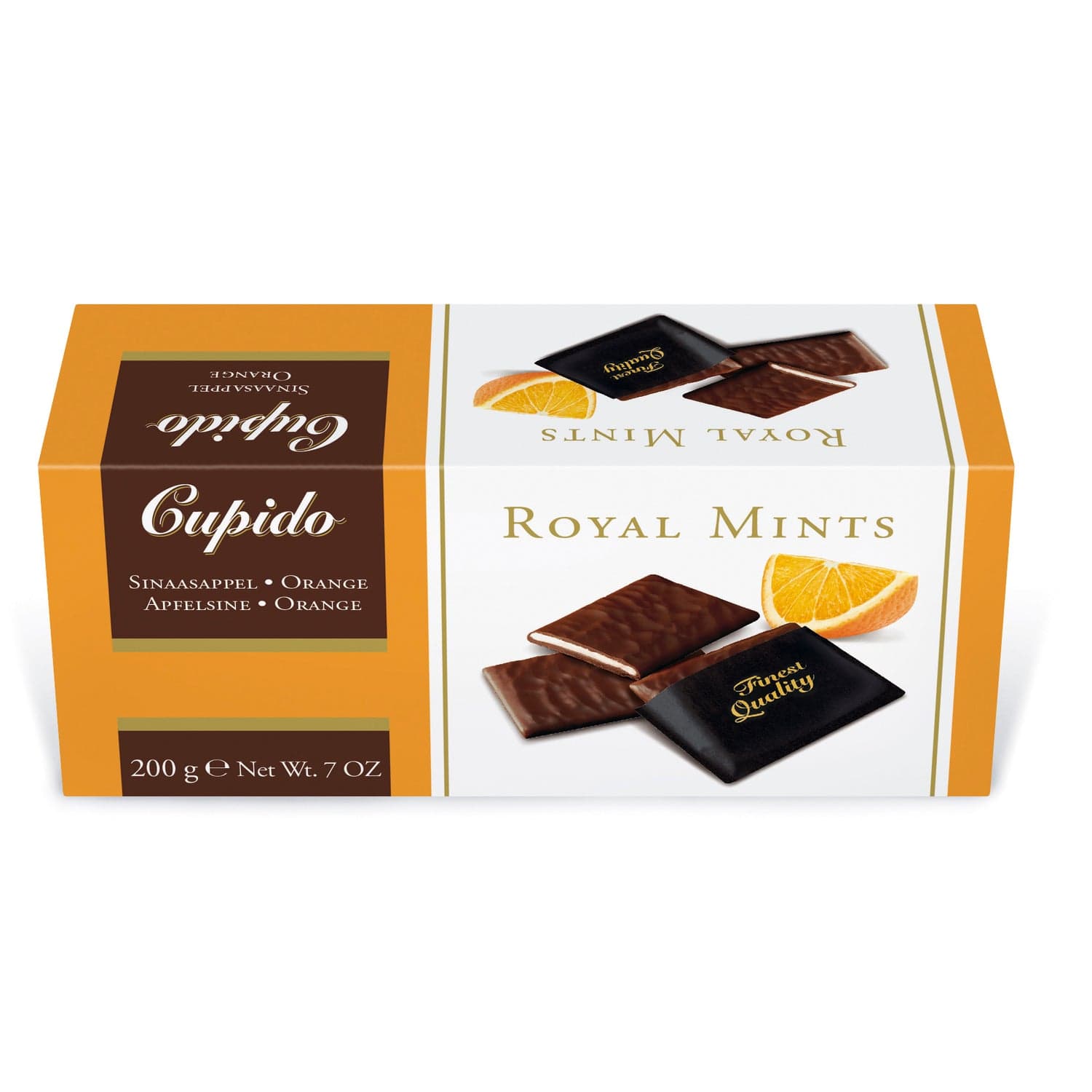 Jag Couture London - New York Cupido Royal orange thins in dark chocolate