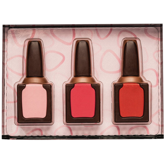 Jag Couture London - New York Decorated milk chocolate nail varnish set in gift box - 105mm