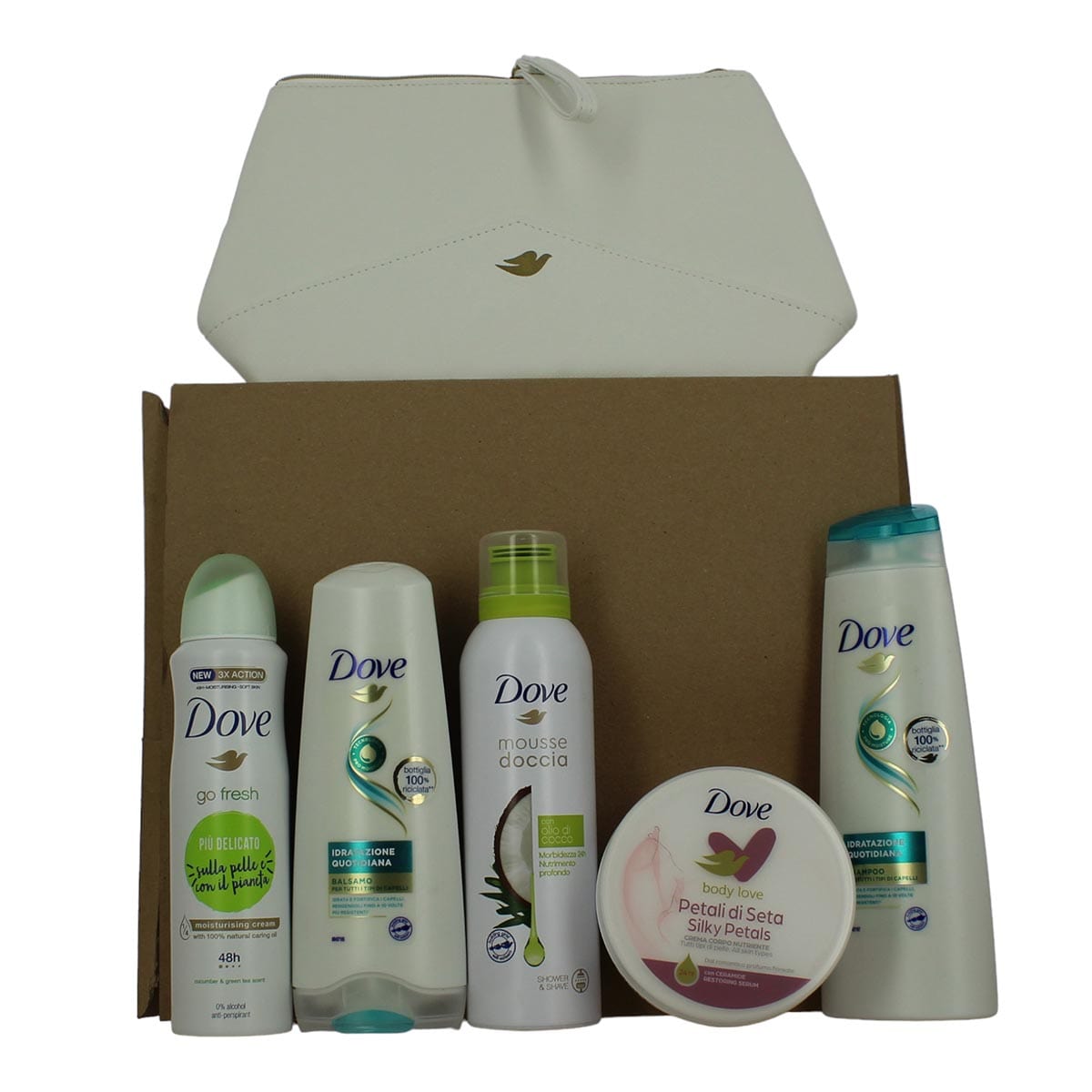 Jag Couture London - New York Dove Go Fresh Crema Suavizante 1un Balsamo 1u Espuma De Coco 1u Crema Corporal Petalos 1u Champu 1u