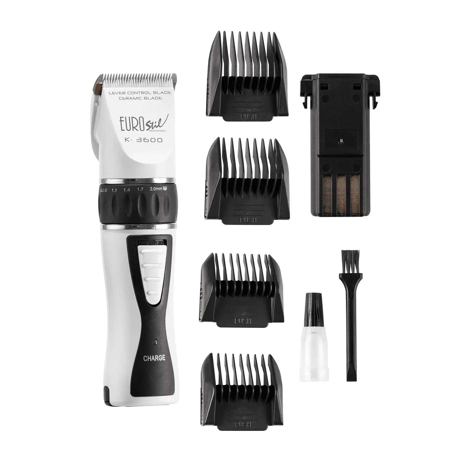 Jag Couture London - New York Eurostil Electrica K3600 Ceramico Recargable Maquina Cortapelo Cabello Gris 5w 1un