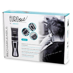 Jag Couture London - New York Eurostil Electrica K3600 Ceramico Recargable Maquina Cortapelo Cabello Negro Negro 5w 1un