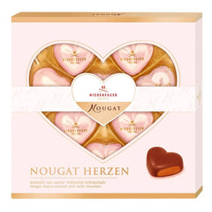 Jag Couture London - New York Foiled milk chocolate praline hearts in gift box