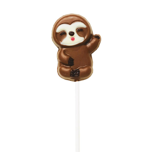 Jag Couture London - New York Hand decorated chocolate sloth lollipops in display