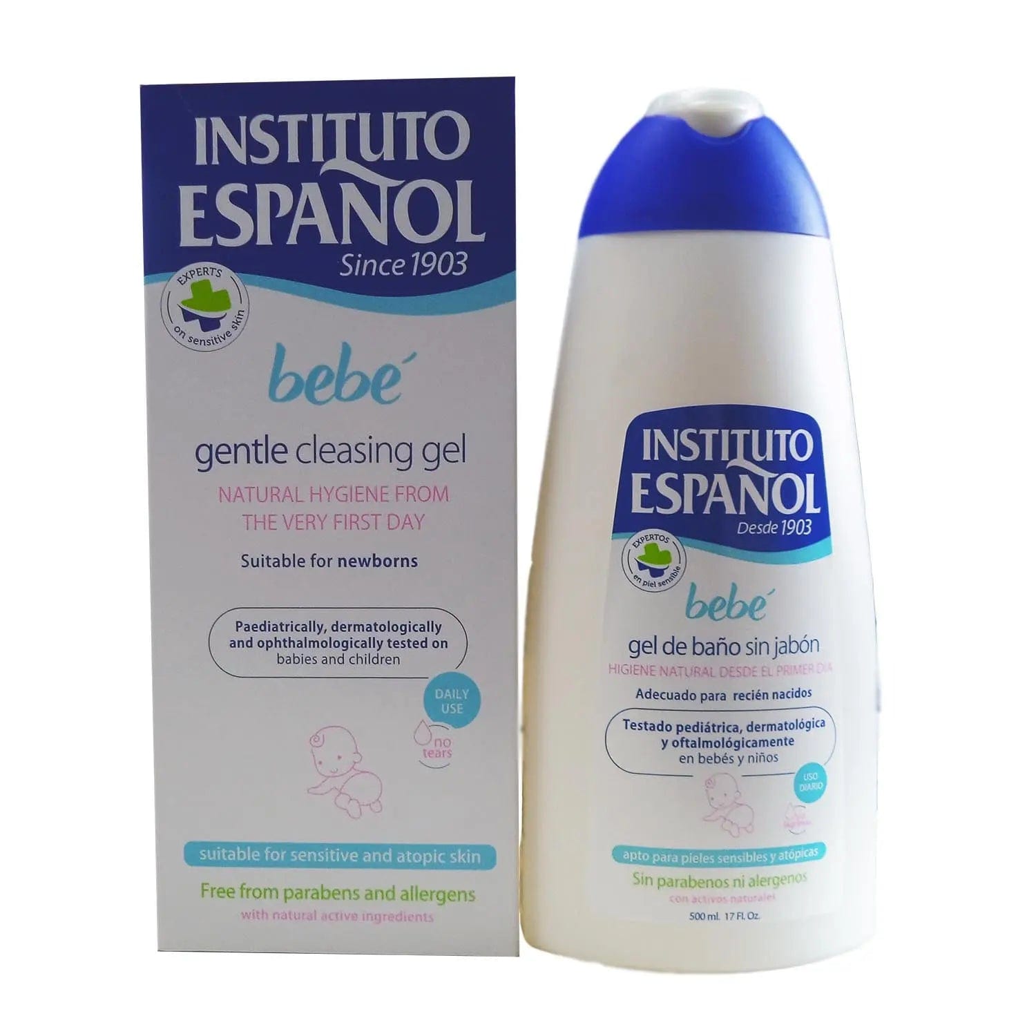 Jag Couture London - New York Instituto Español Baby Bath Gel Without Soap Newborn Sensitive Skin Without Allergens 500ml