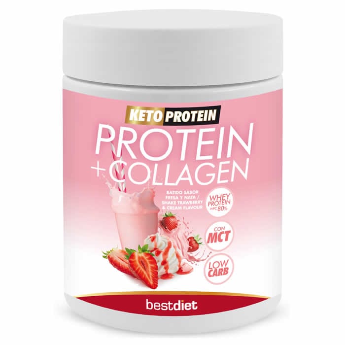 Jag Couture London - New York Keto Protein Protein+Collagen Shake Strawberry And Cream Flavour 400g