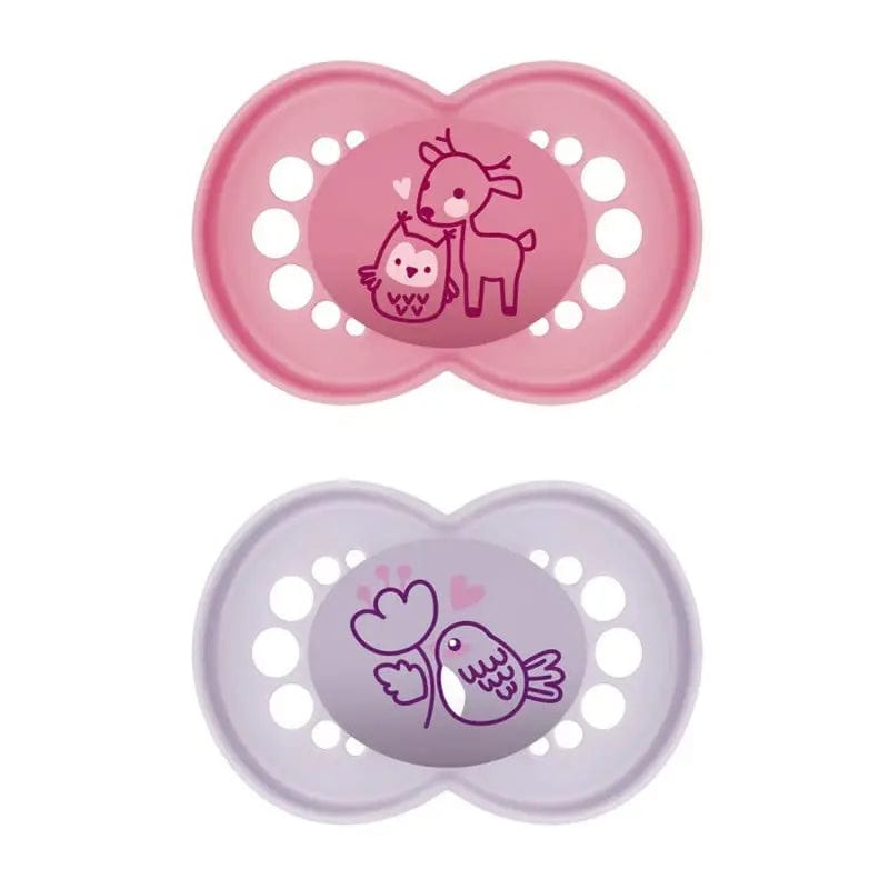 Jag Couture London - New York Mam Original Pure Silicone Pacifier +16 Months Pink/Lilac 2 Units