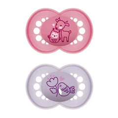 Jag Couture London - New York Mam Original Pure Silicone Pacifier +16 Months Pink/Lilac 2 Units