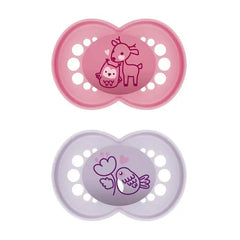 Jag Couture London - New York Mam Original Pure Silicone Pacifier +6 Months Pink/Purple - 2 Units
