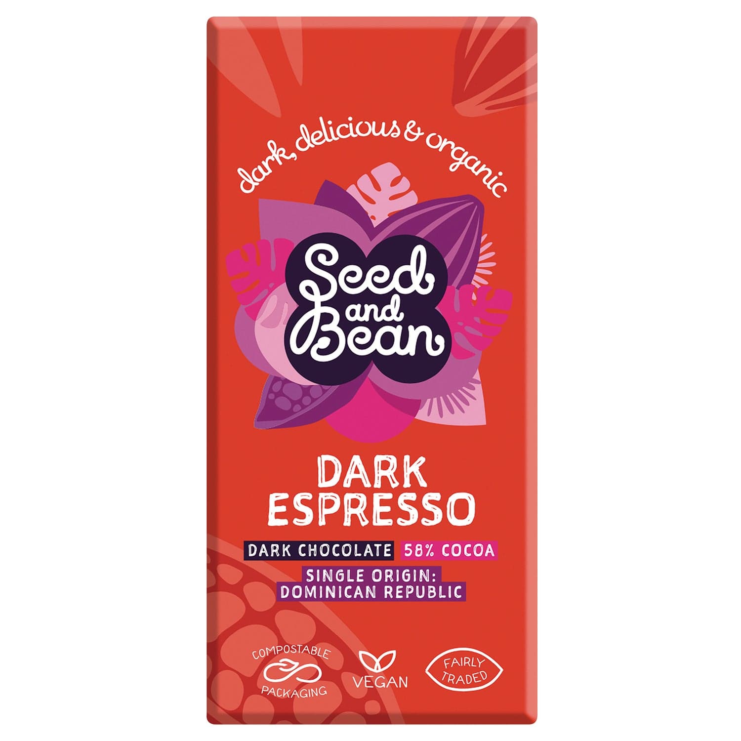 Jag Couture London - New York Organic & Fair Trade 58% dark chocolate bar with espresso coffee